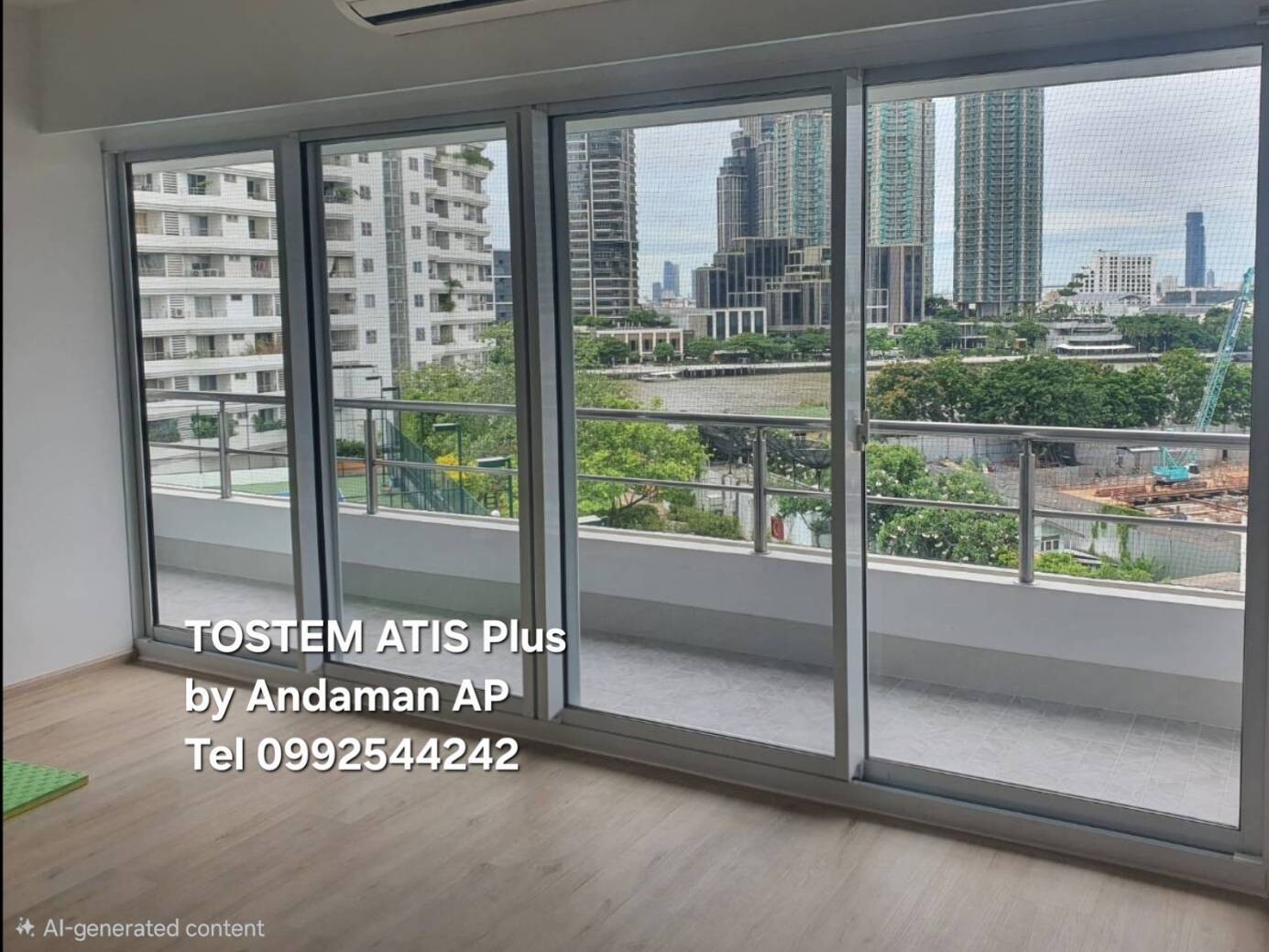 บานเลื่อน TOSTEM ATIS Plus รุ่นสำหรับอาคารสูง คอนโด มุมมองกว้าง